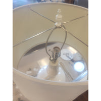 White Ceramic Table Lamp w/ Handles & Shade