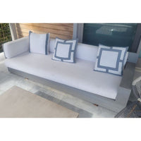 2-Pc Teak L Sectional w/ White Cushions by RH
