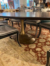 RH Oval Aero Wood Table w/ Brass