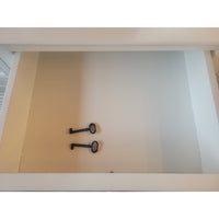 White Wood Country Sideboard w/ 4 Doors & 4 Drawers