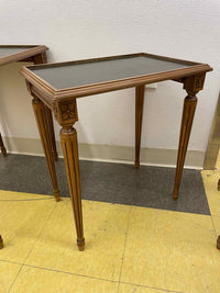 SET of 3 Louis XVI Style Leather Top Nesting Tables (AS IS)