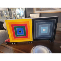 Concentric Squares Truck Sculpture by Bruce Houston - AS IS