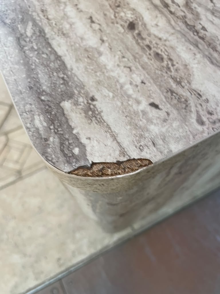 Travertine Veneer Coffee Table (AS IS)