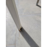 White Aluminum Extension Dining Table w/ 2 Leaves by Kristalia - AS IS