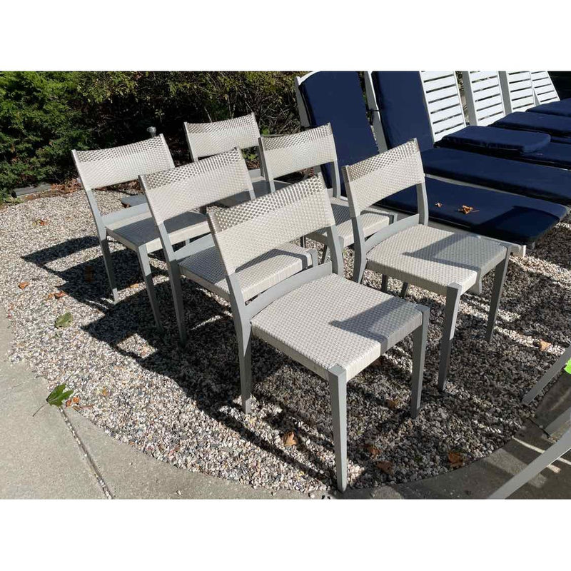 SET of 6 All Weather Wicker Play Side Chairs by Dedon (AS IS) - colletteconsignment.com