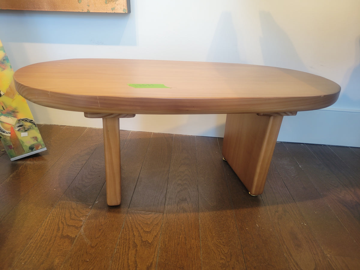3-ft Oval Wood Side Table (AS IS)