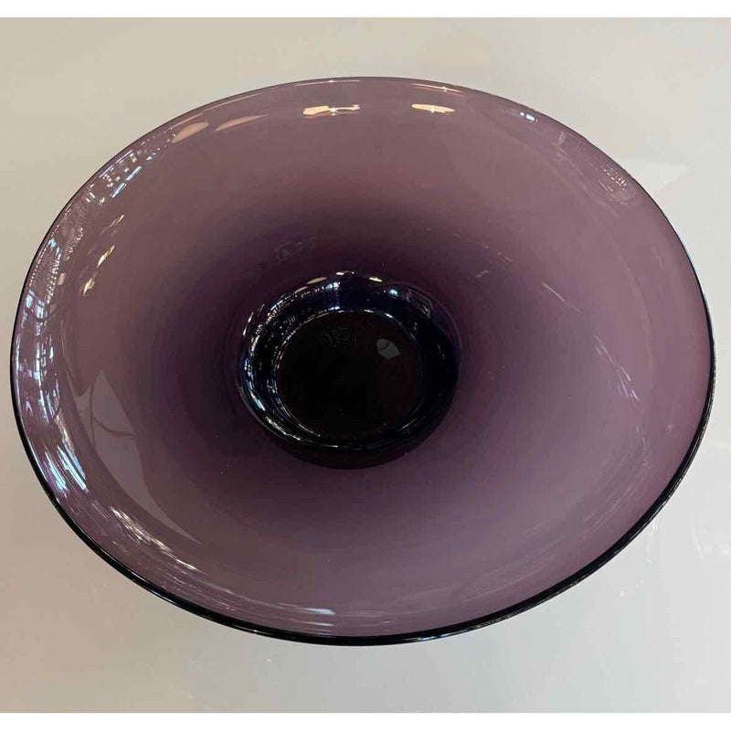 Amethyst Glass MCM Centerpiece / Bowl