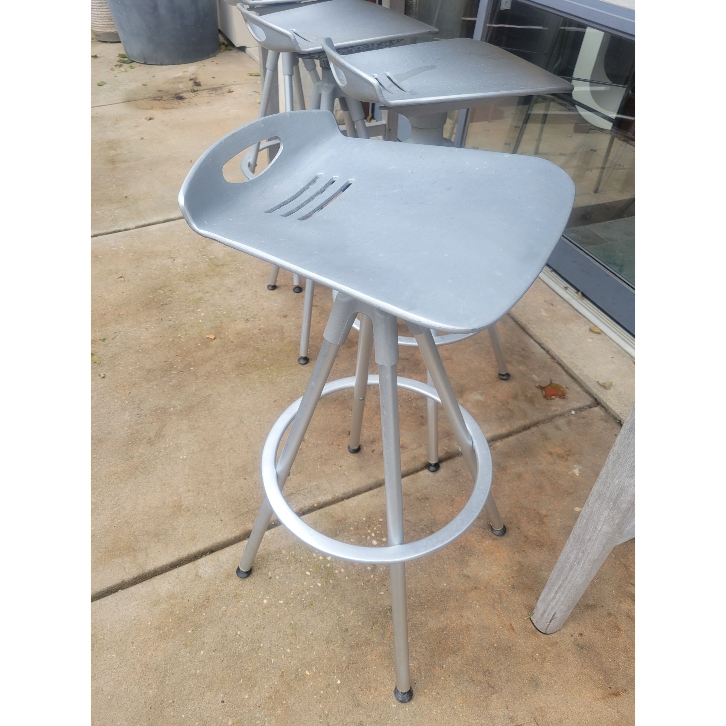 SET of 4 Steel Bar Stools by Janus et Cie - AS IS