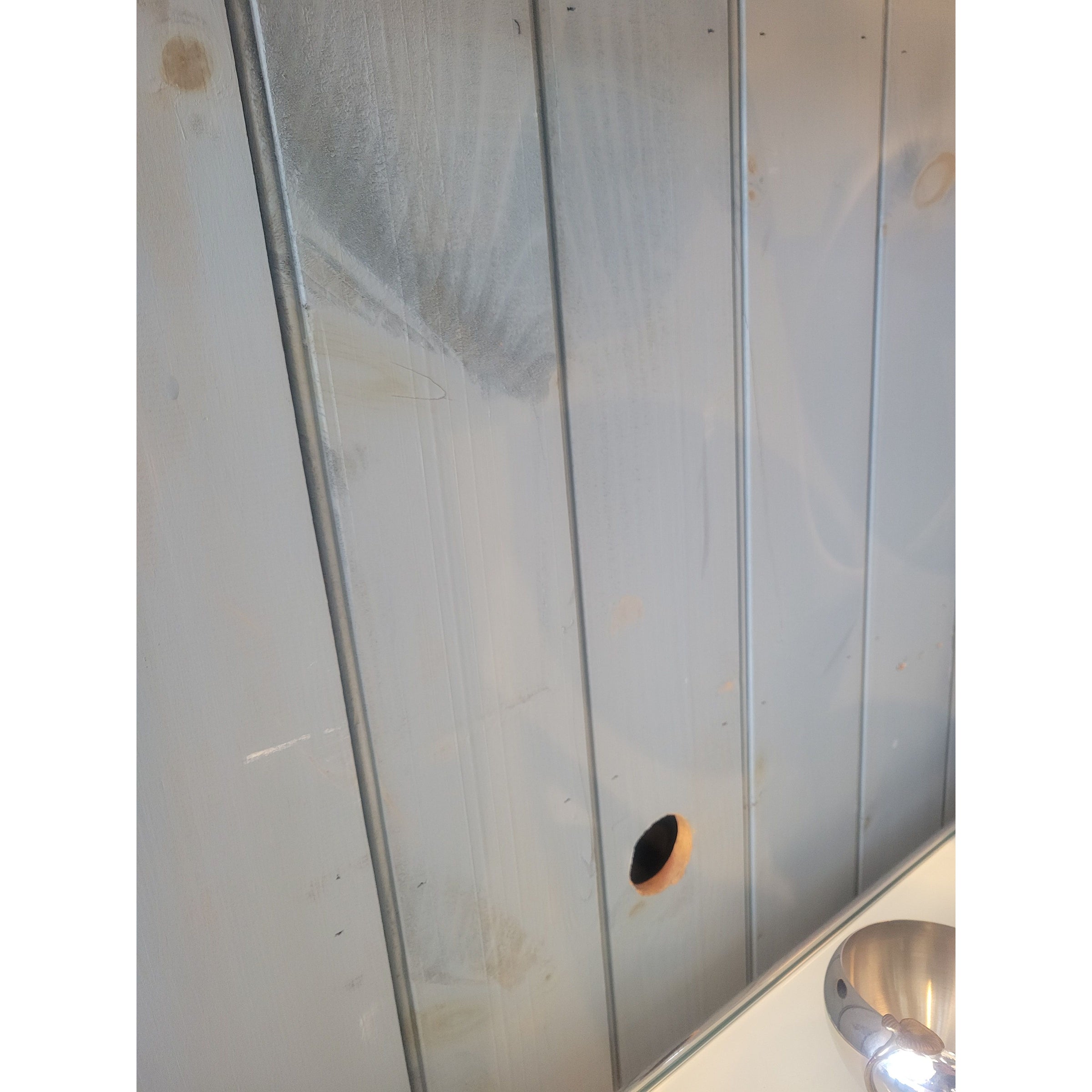 Vintage Whitewash Pine Storage Cabinet - colletteconsignment.com