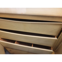 Custom 1960s 5-Drawer Pine Standing Dresser w/ Brass Pulls - colletteconsignment.com