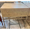 Pair of Somerset Night Stands Pebble on Raffia / Base: Nickel