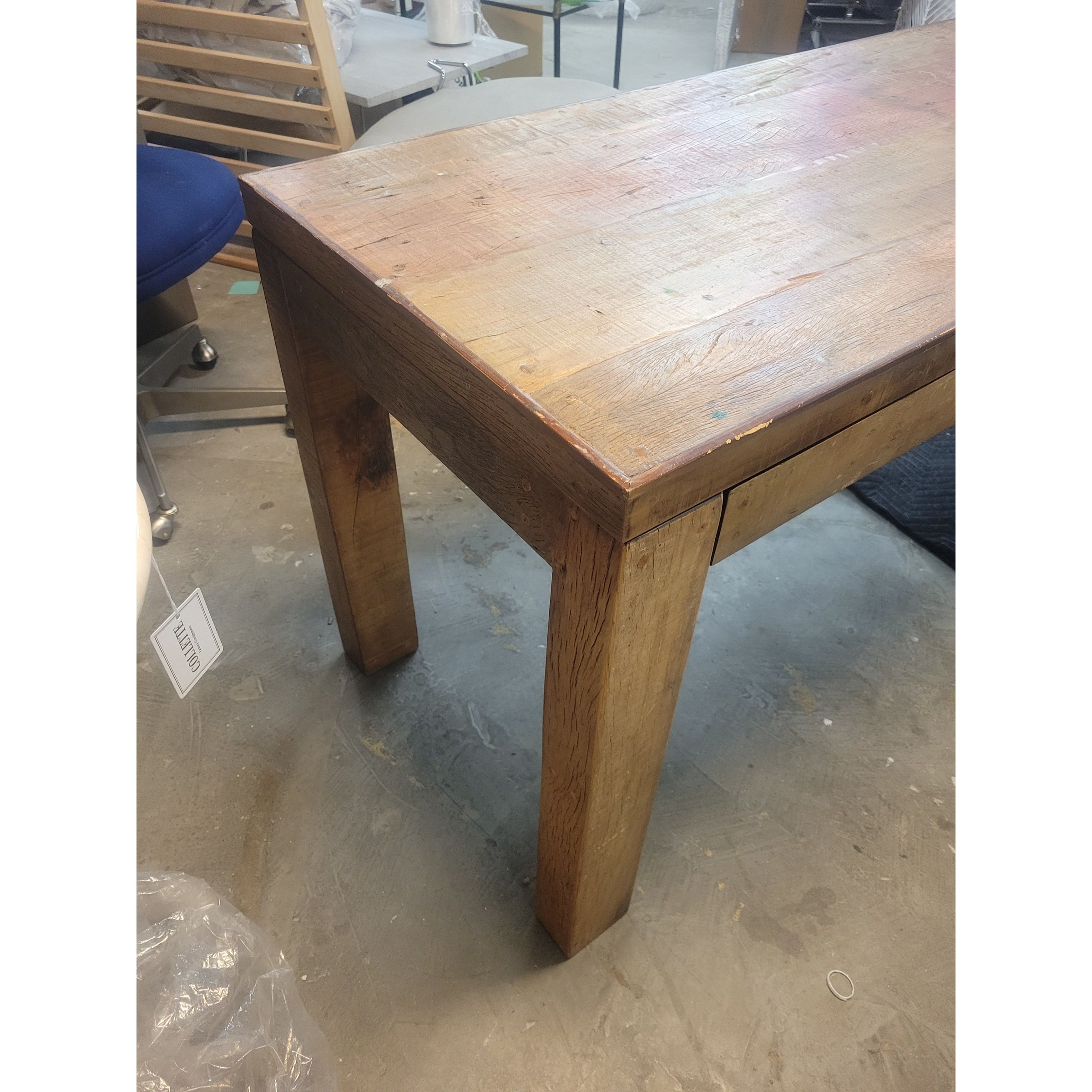 2-Drawer Reclaimed Oak Desk (AS IS)