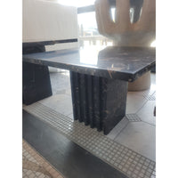 SET of 3 Fluted Black Marble Nesting Tables (AS IS)