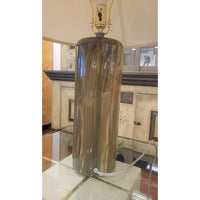 Brown Blown Glass Table Lamp w/ Shade