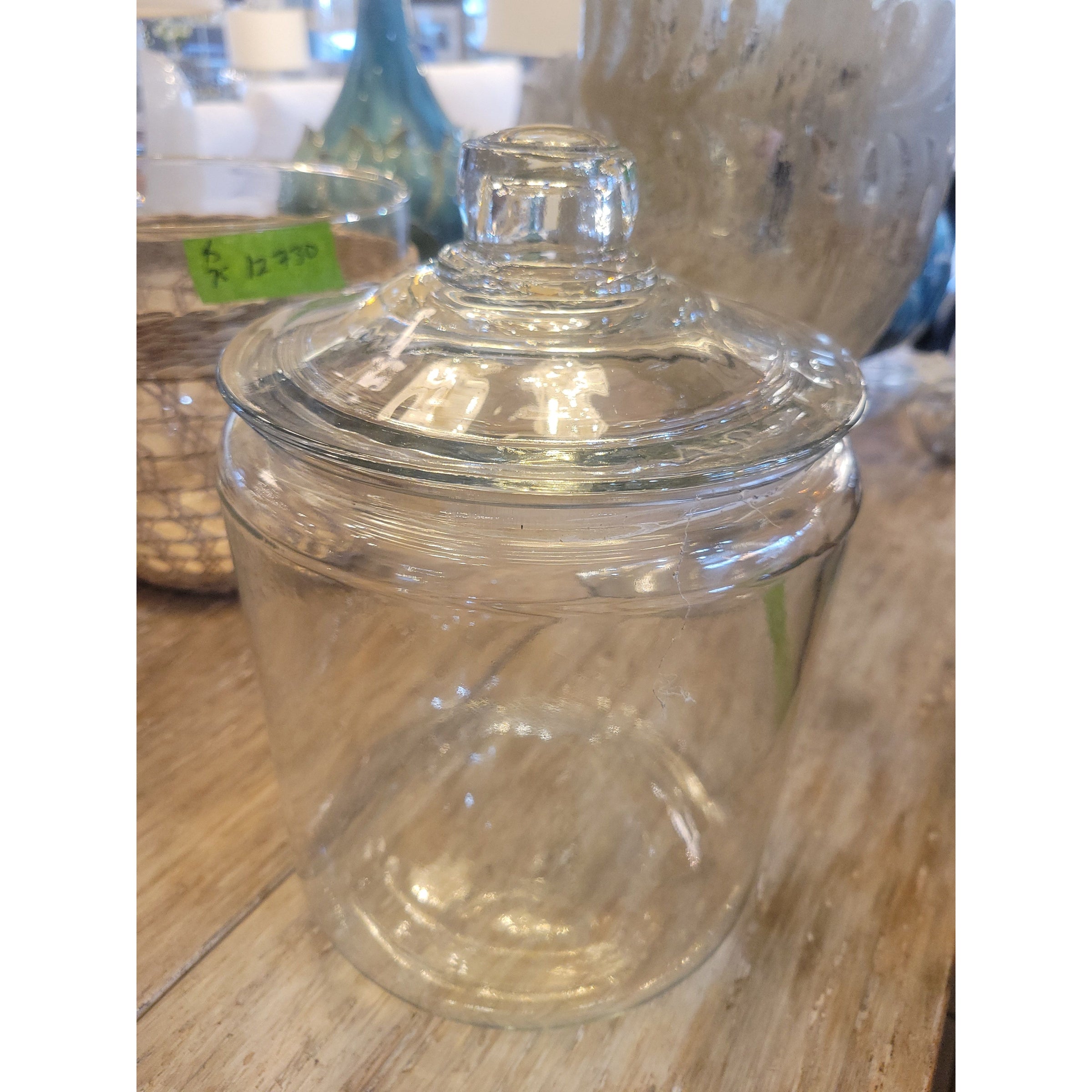 Lg Glass Jar w/ Lid - colletteconsignment.com