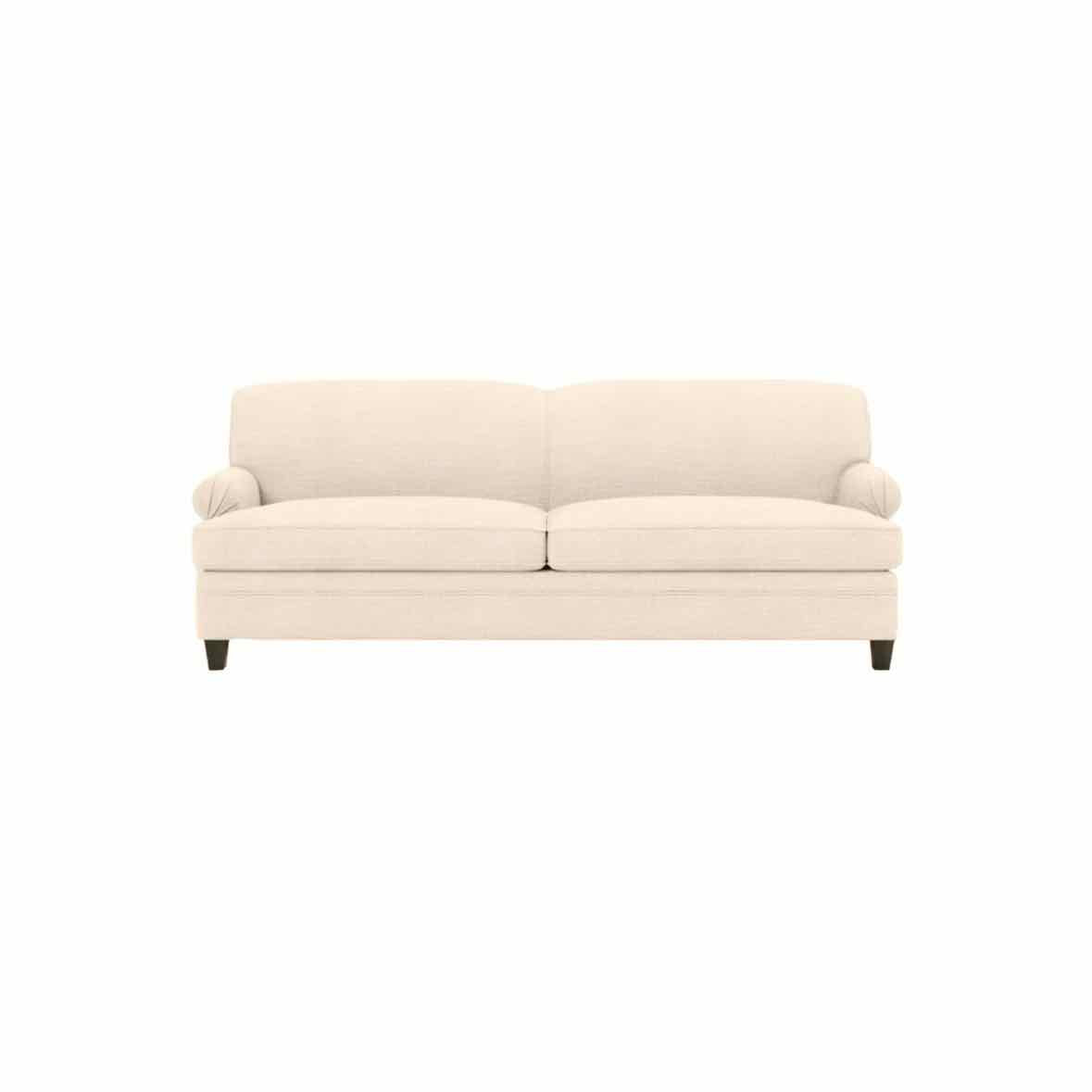 Sofa in Italian Boucle  - White 75"WX38"Dx34"H AS IS