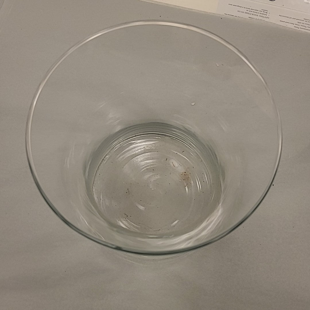 Curved Glass Candle Holder