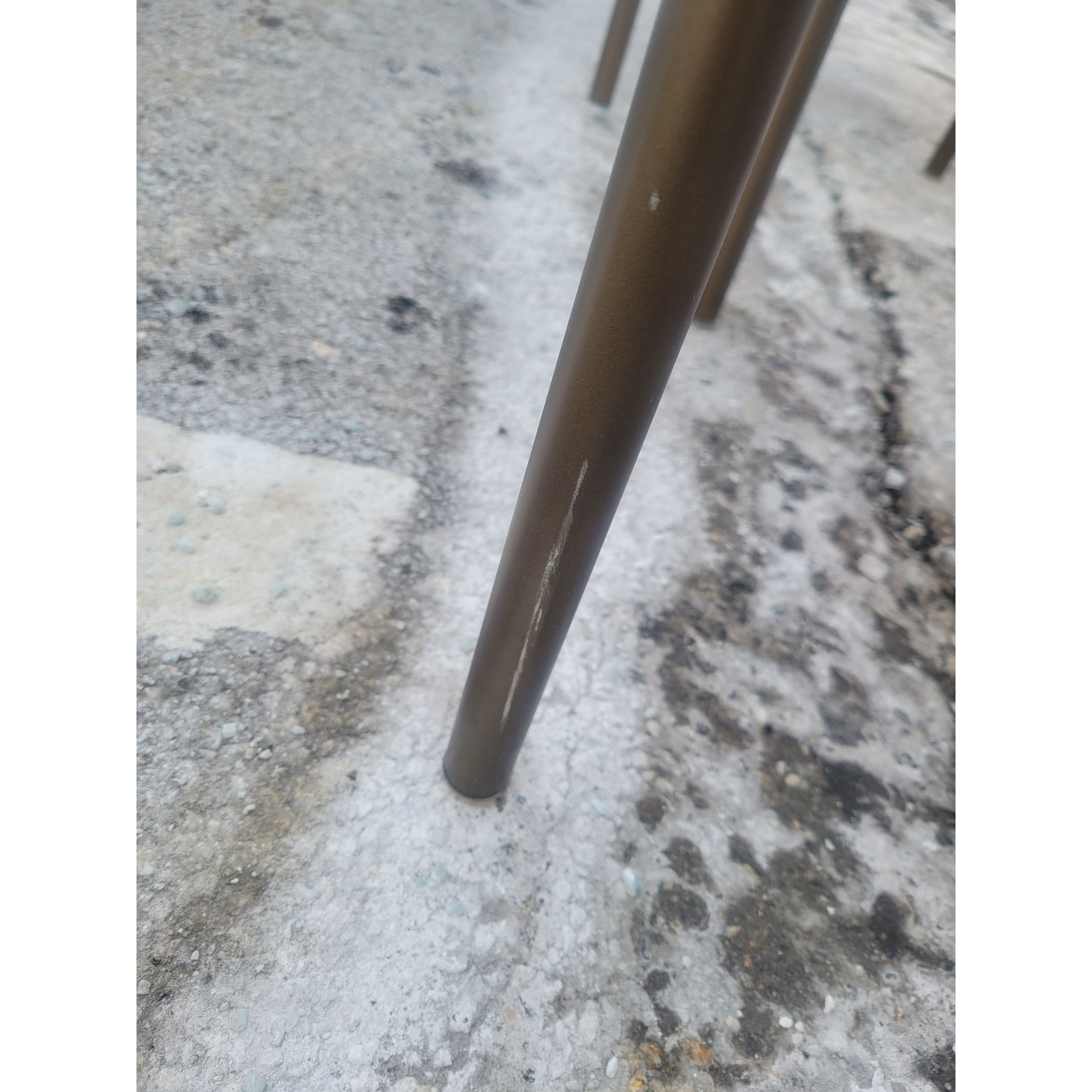 SET of 4 'Remy' Upholstered Dining Chairs on Pewter Legs by MG&BW (AS IS)