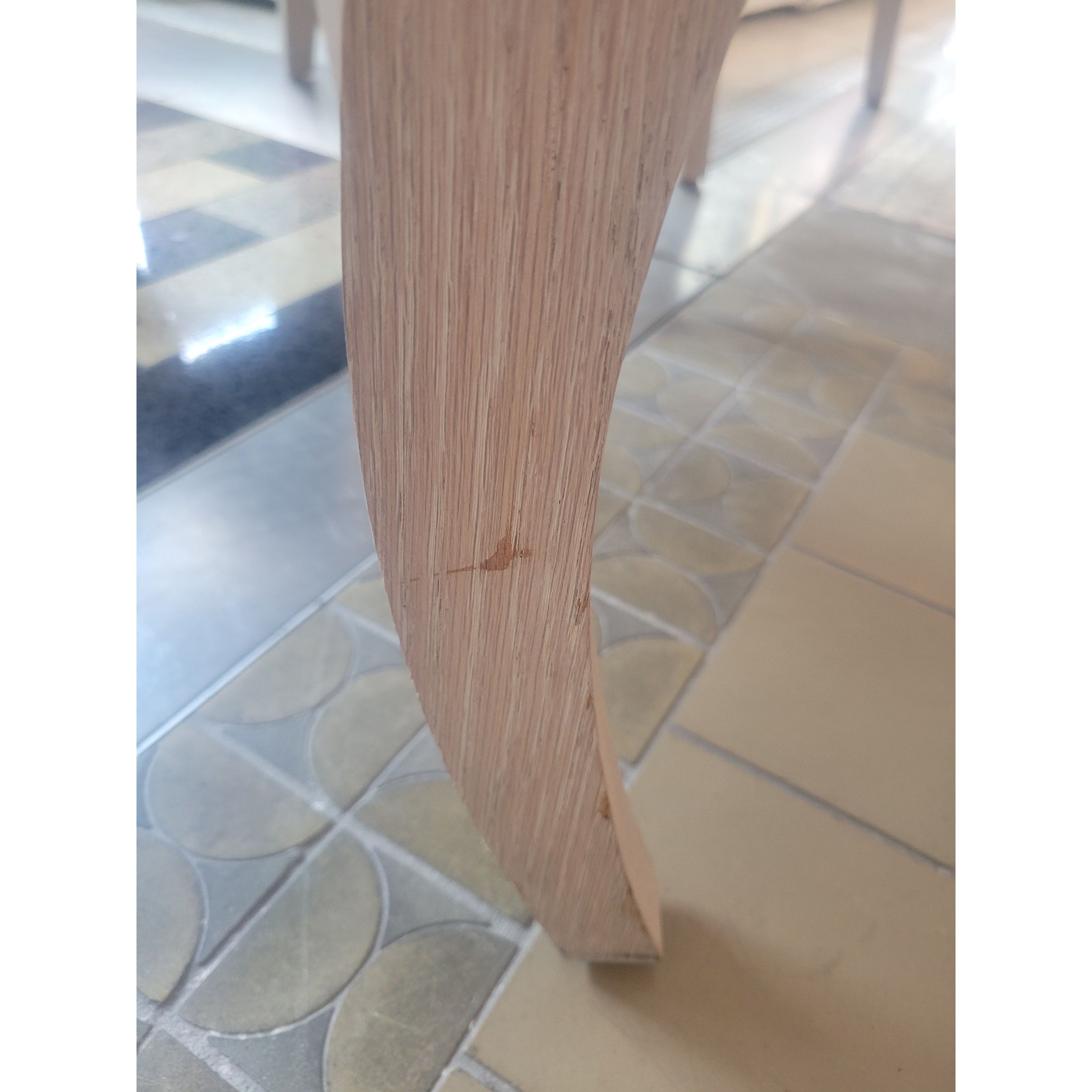 SET of 10 Warm Gray Leather Dining Chairs - AS IS