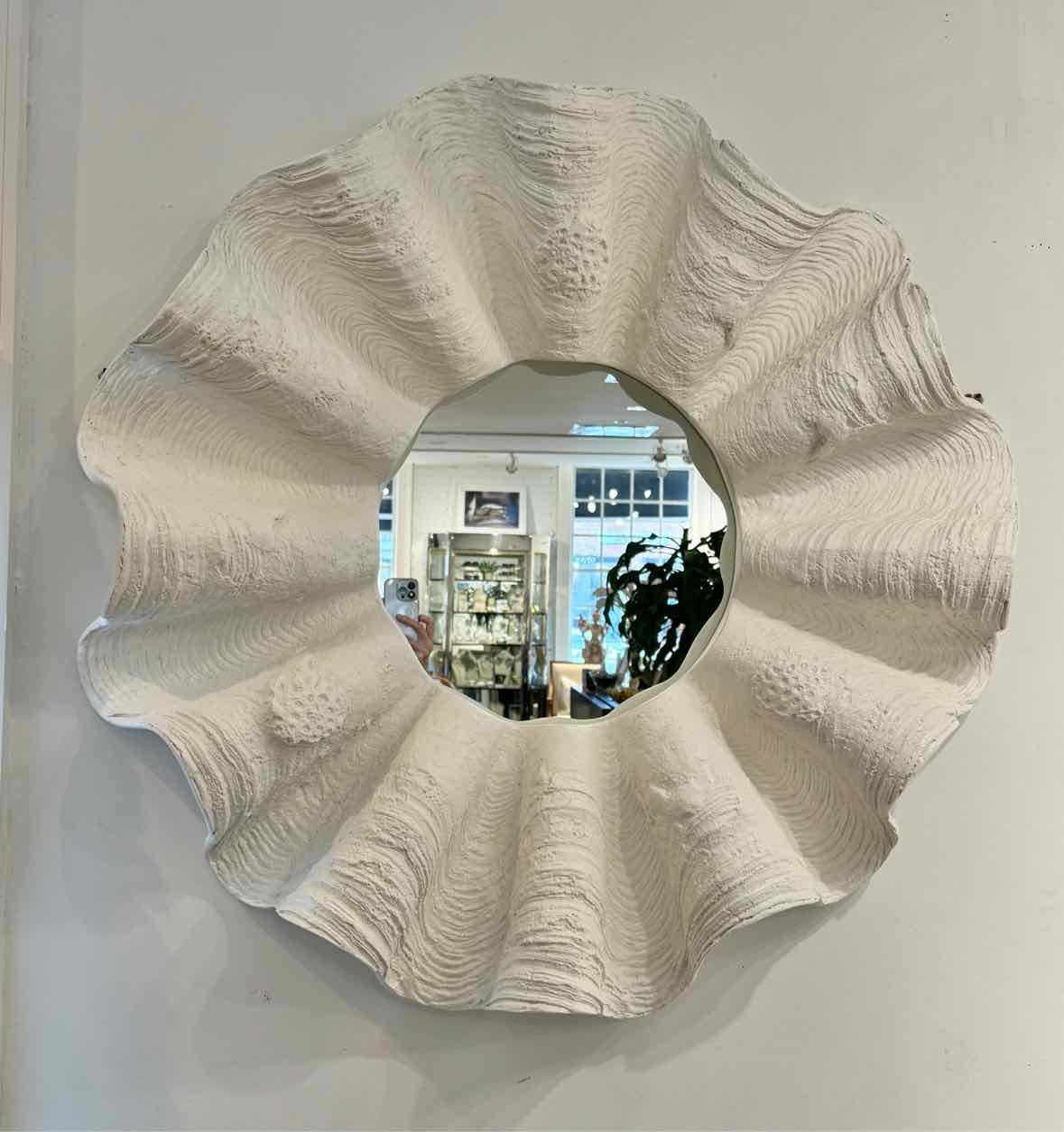 3-ft White Resin Clamshell Mirror