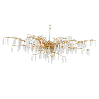 Currey & Company "Forest Dawn" Gold Chandelier - colletteconsignment.com