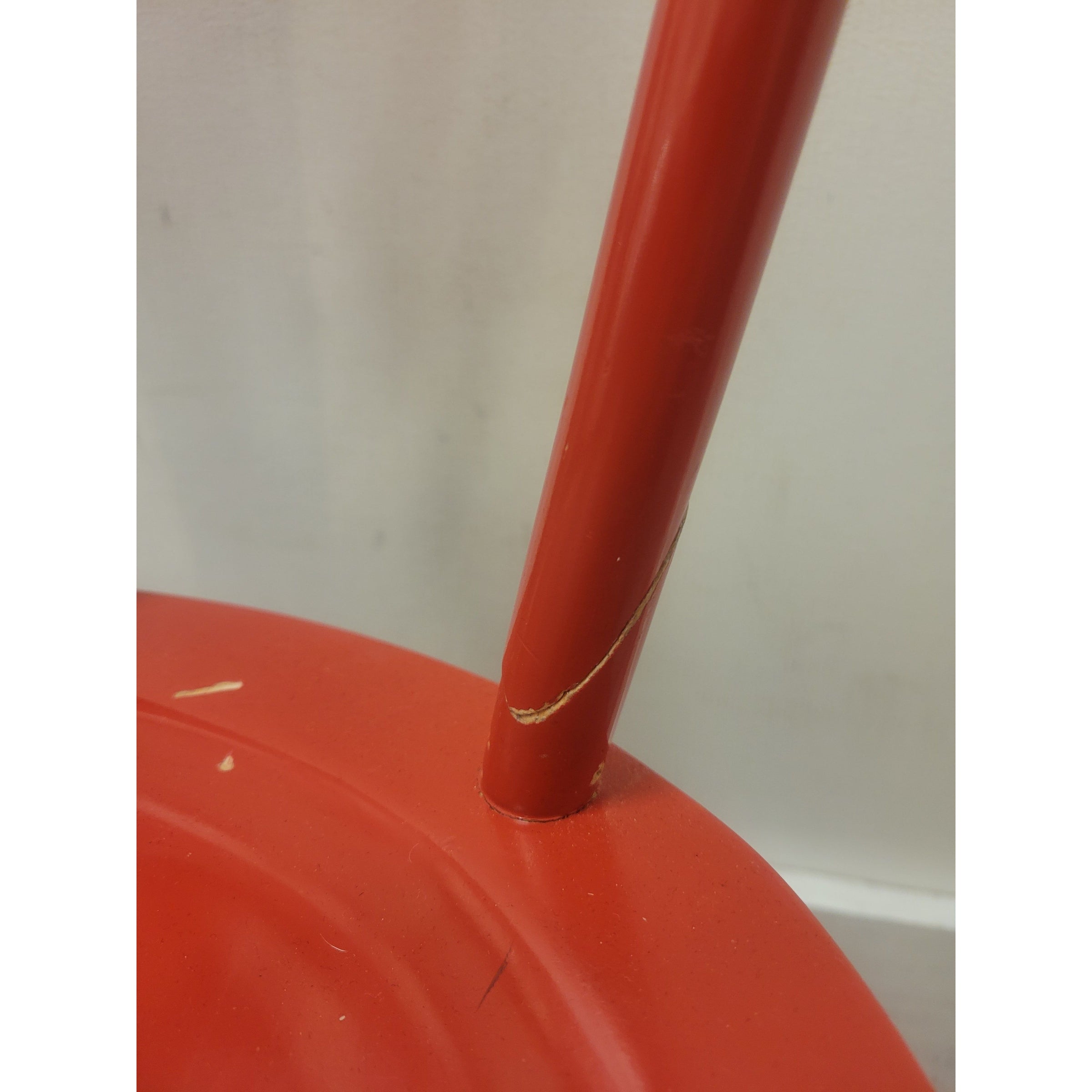 PAIR of 'Splat' Red Lacquer Wood Chairs - AS IS