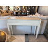 Custom Bleached Maple Console Table w/ Drawer & Shagreen Leather Top - AS IS