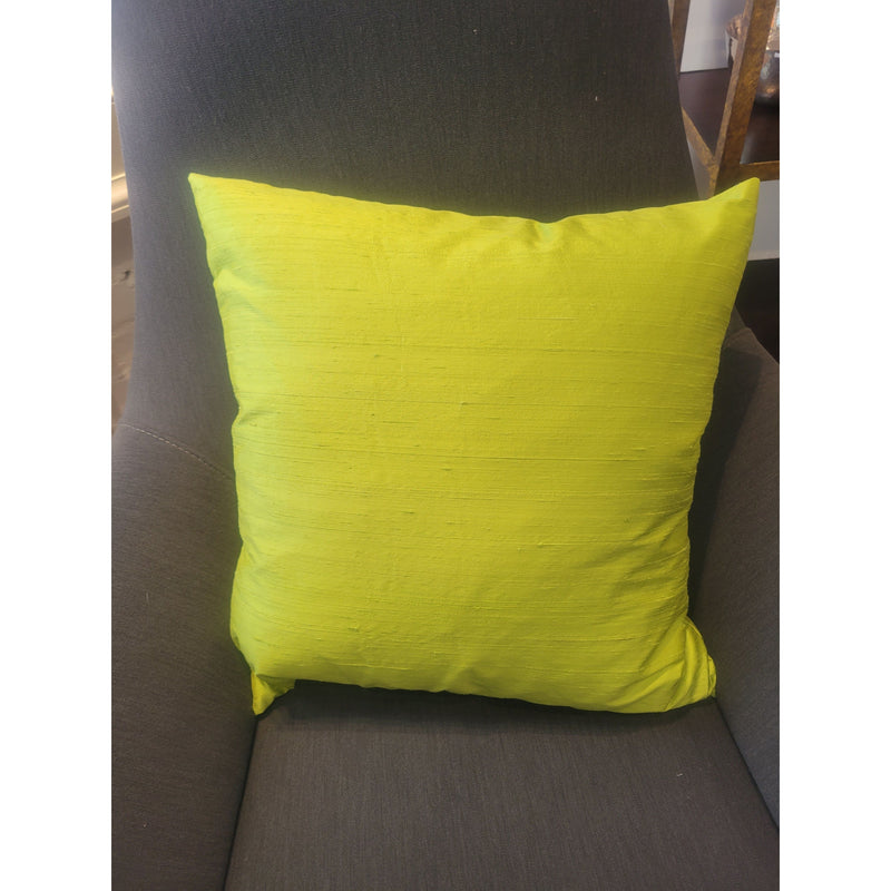 Pair of Green Taffeta Silk Pillows