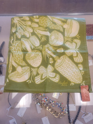 Green & Beige Mushrooms Bandana