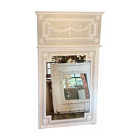 French Style Off-White Trumeau Mirror by Eloquence