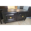 Vintage 'Wyeth' Black Wood Media Console by Katy Skelton - AS IS