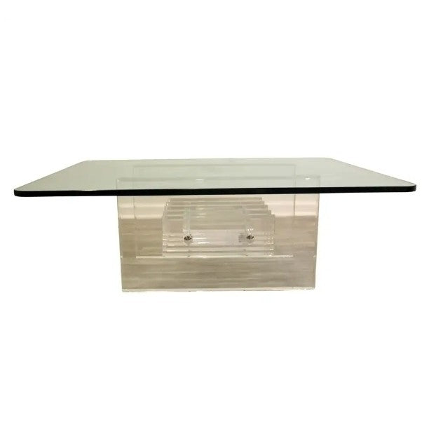 Mid-Century Modern Charles Hollis Jones Lucite Coffee Table