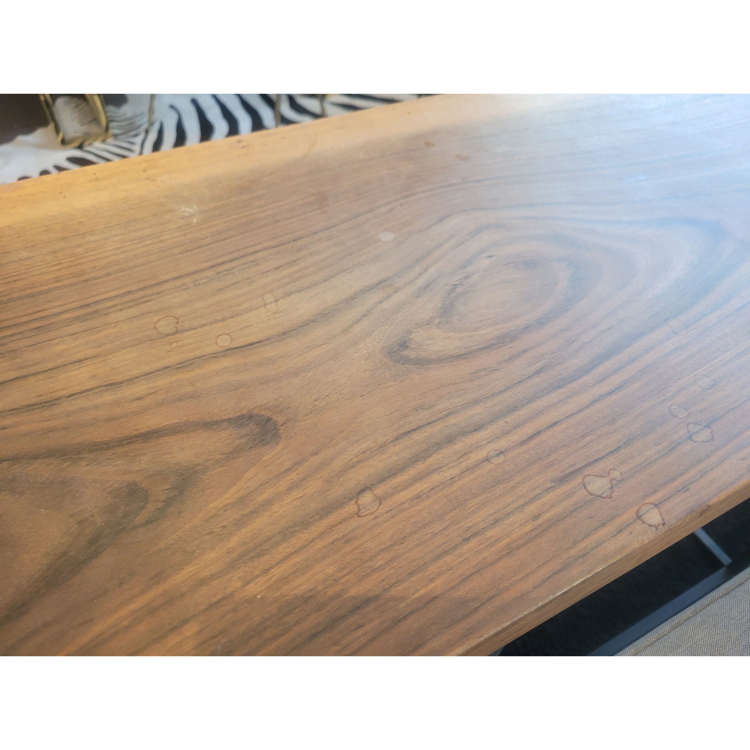 Live Edge Walnut & Metal Console Table by Central Station (AS IS)