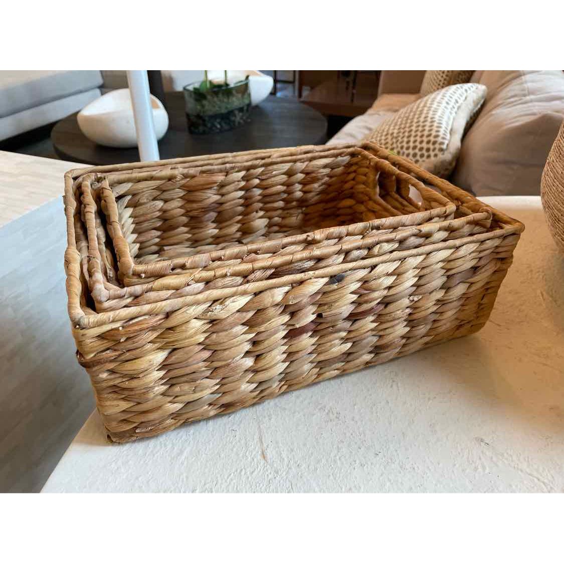 SET of 3 Seagrass Trays