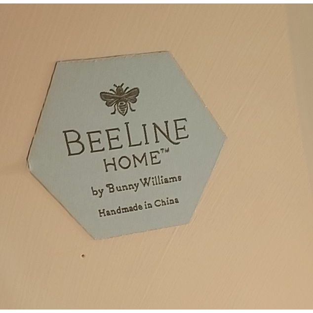 White Wood Beeline Dining Table w/ Gray Stone Top by Bunny Williams