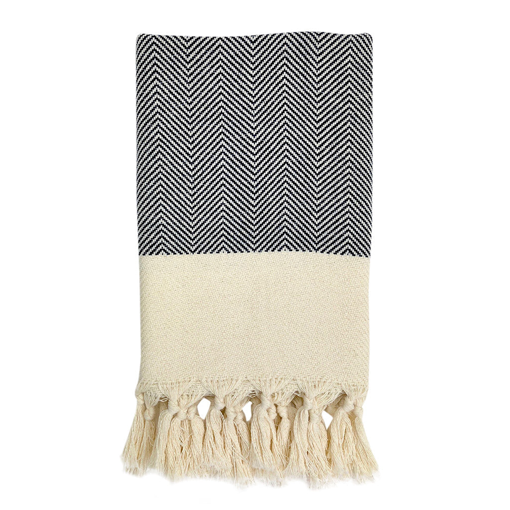 Herringbone Turkish Hand Towel - colletteconsignment.com