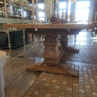 7-ft Salvaged Wood Trestle Dining Table by RH