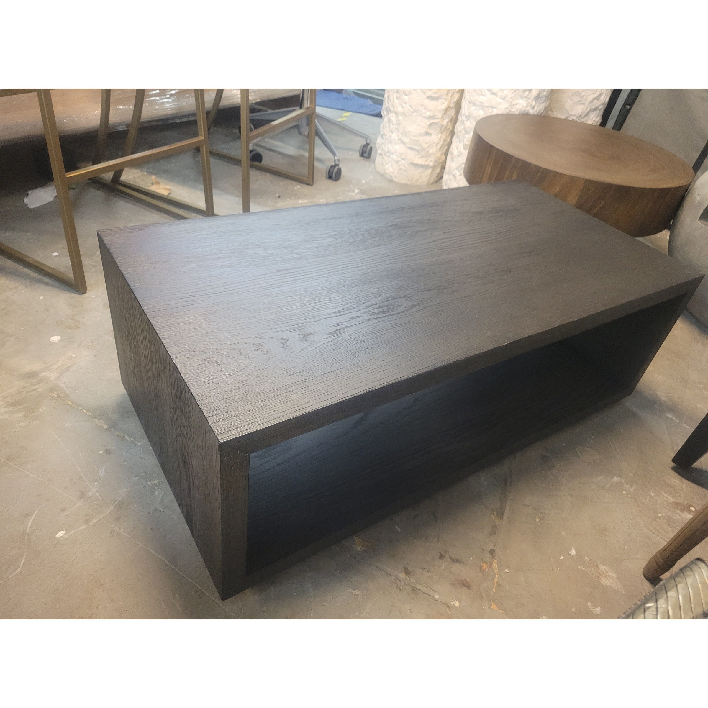 Black Oak Open Farmhouse Coffee Table by RH