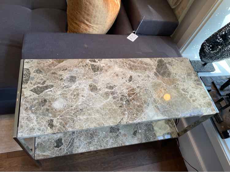 Marble & Chrome 2-Tier Console Table