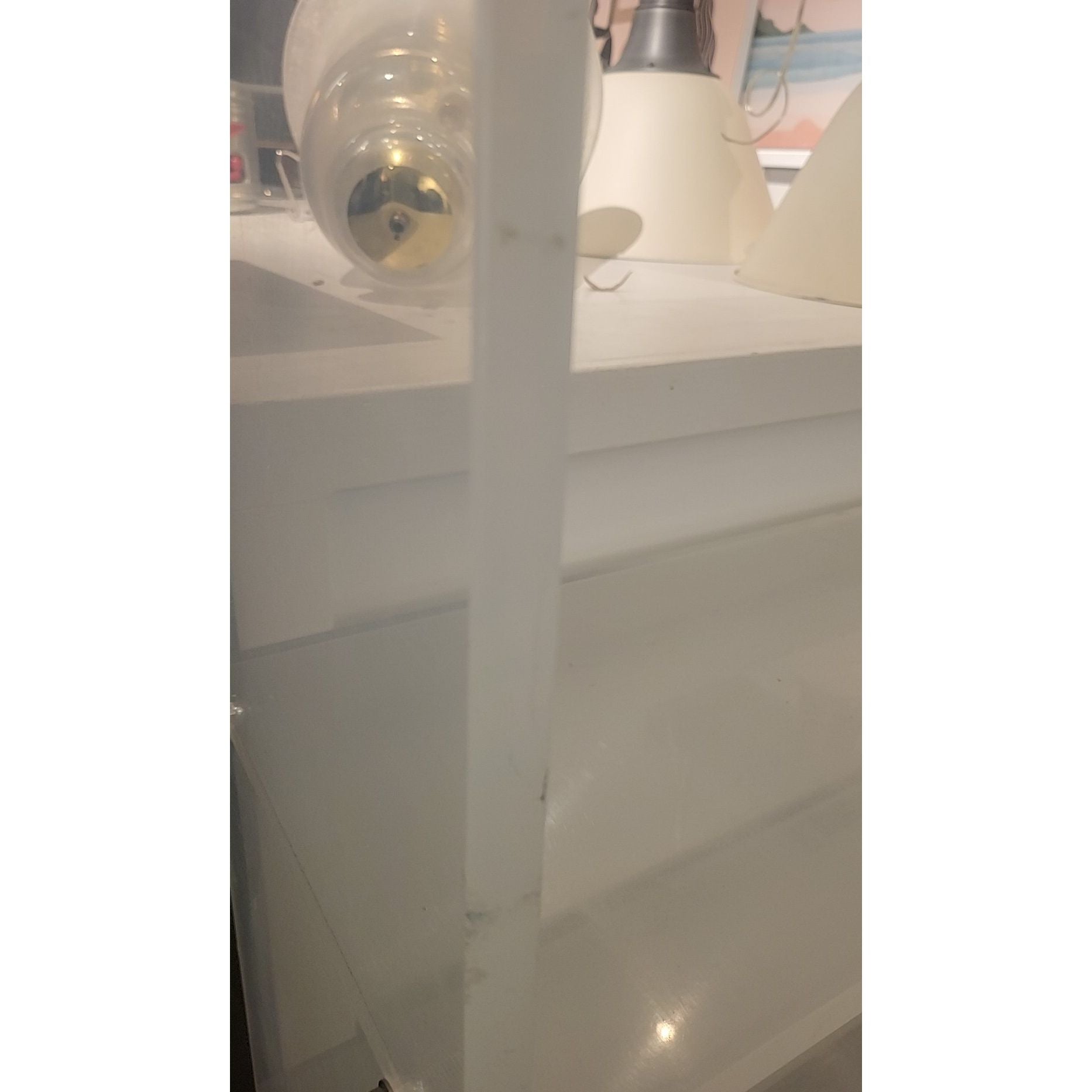 Cloudy Lucite Bookshelf (AS IS) - colletteconsignment.com