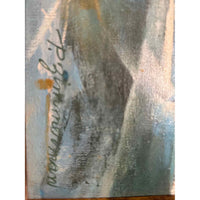 Signed Oil Painting 'Low Tide',  by Paul Zimmerman, 21.25" L x 12.38' H x 2" D