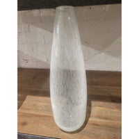 White Crackle Glass Vase
