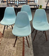 Set of 4 Herman Miller Pale Blue Eames Chairs