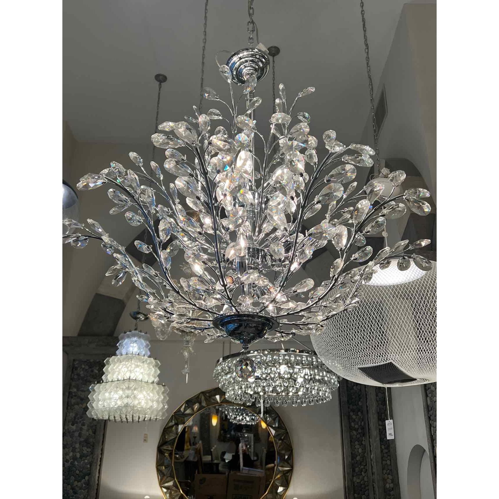 Crystal Leaf Design Chandelier