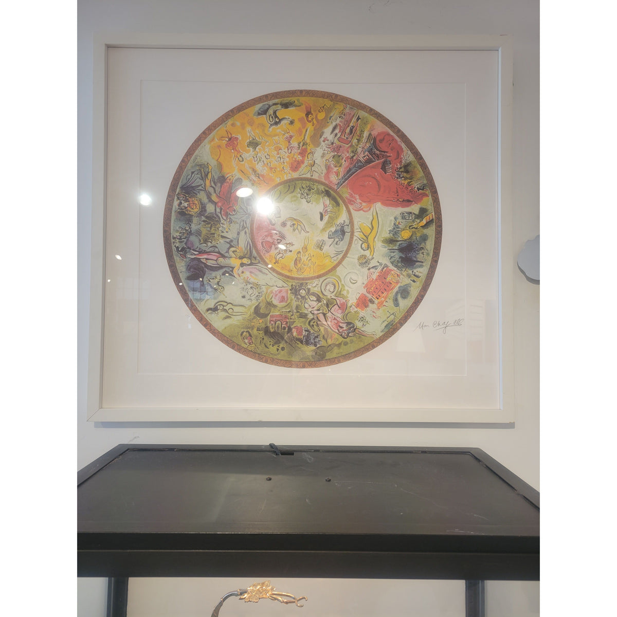 'Paris Opera Ceiling' L.E. 270/500 Lithograph by Marc Chagall in White Frame - colletteconsignment.com