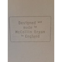 Red Resin Lens Top Table on Polished Nickel Base by McCollin Bryan England