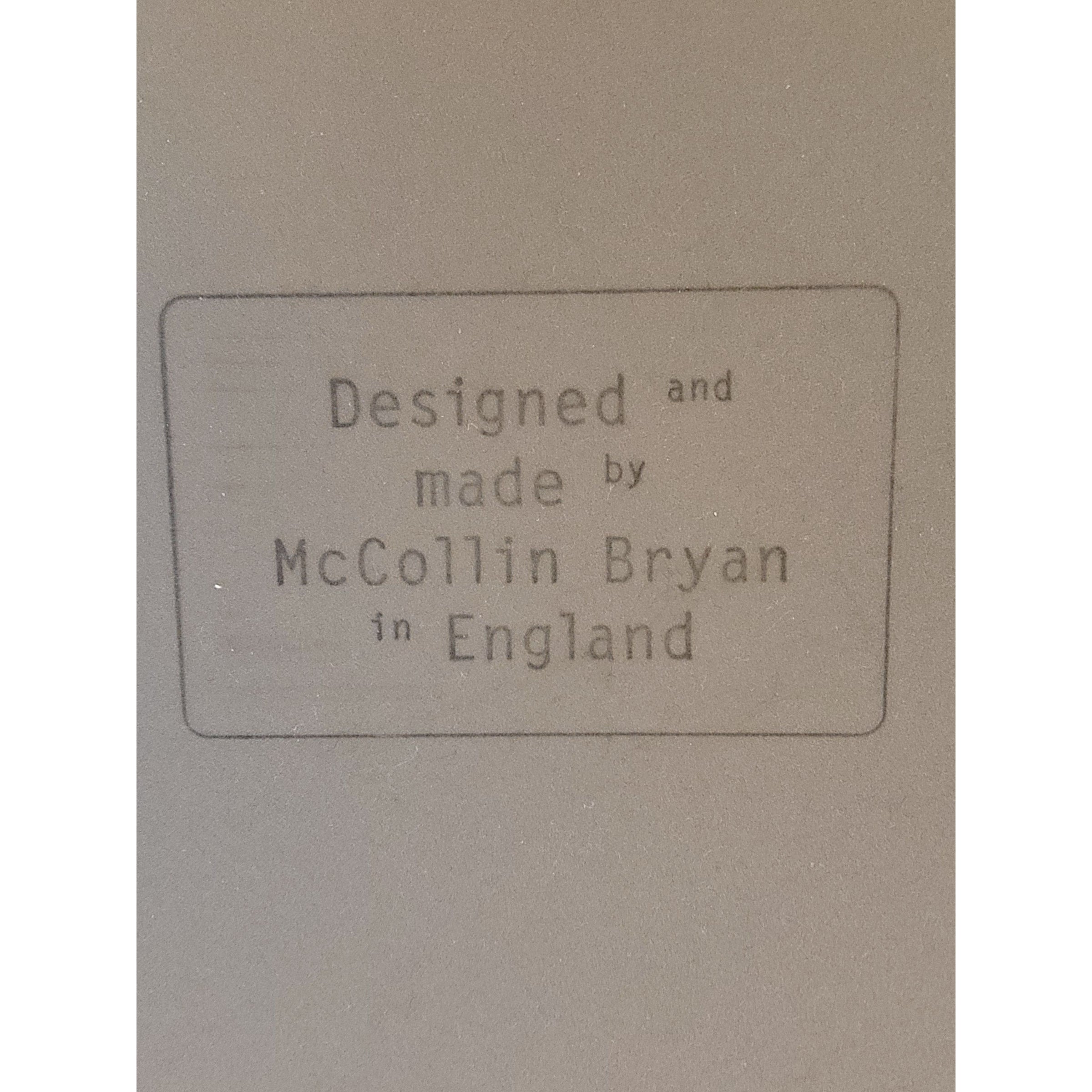 Red Resin Lens Top Table on Polished Nickel Base by McCollin Bryan England