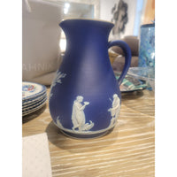 Wedgwood Style Blue Ceramic Pitcher - colletteconsignment.com
