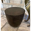 Pair of Bronze Finish Round Steel Drum Tables