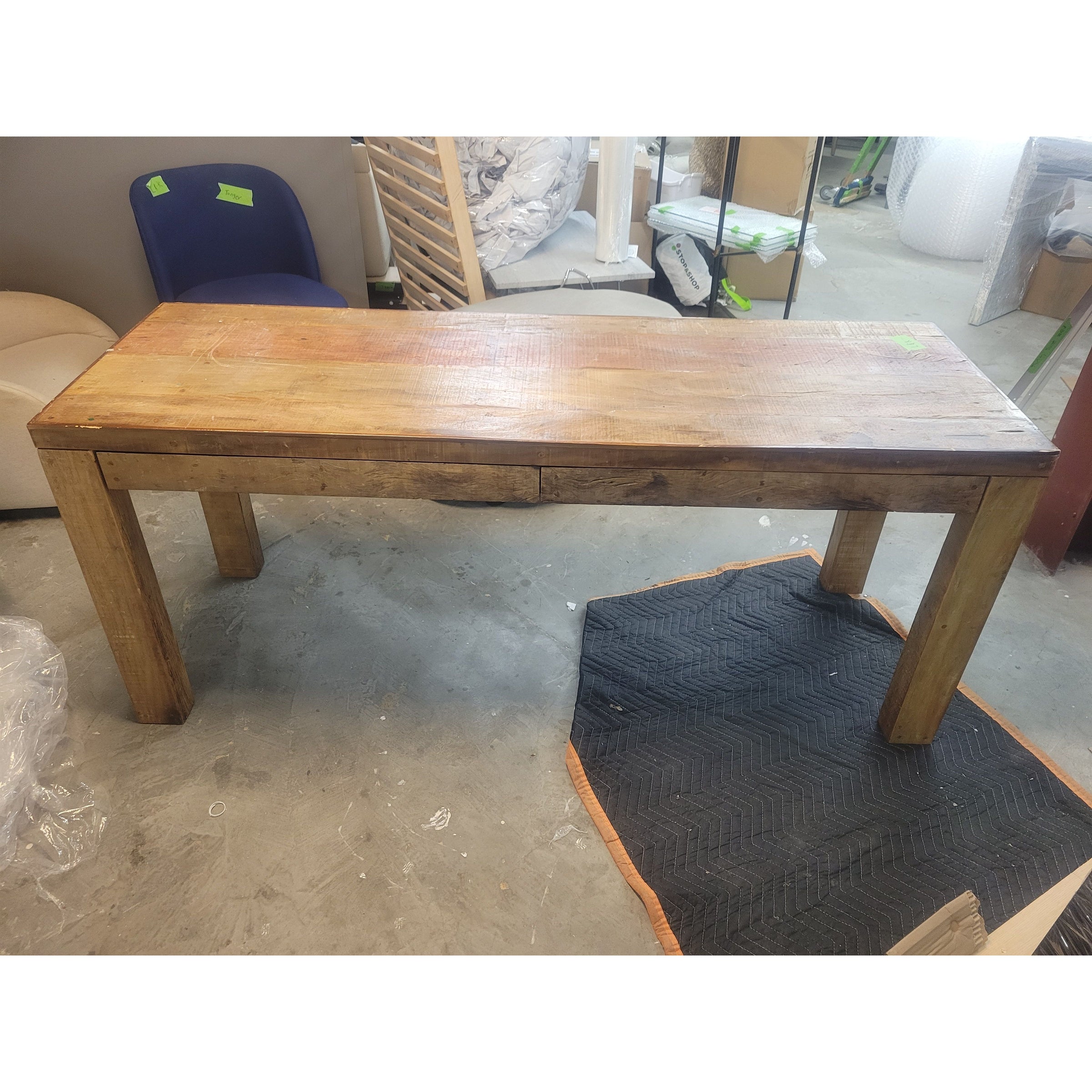 2-Drawer Reclaimed Oak Desk (AS IS)